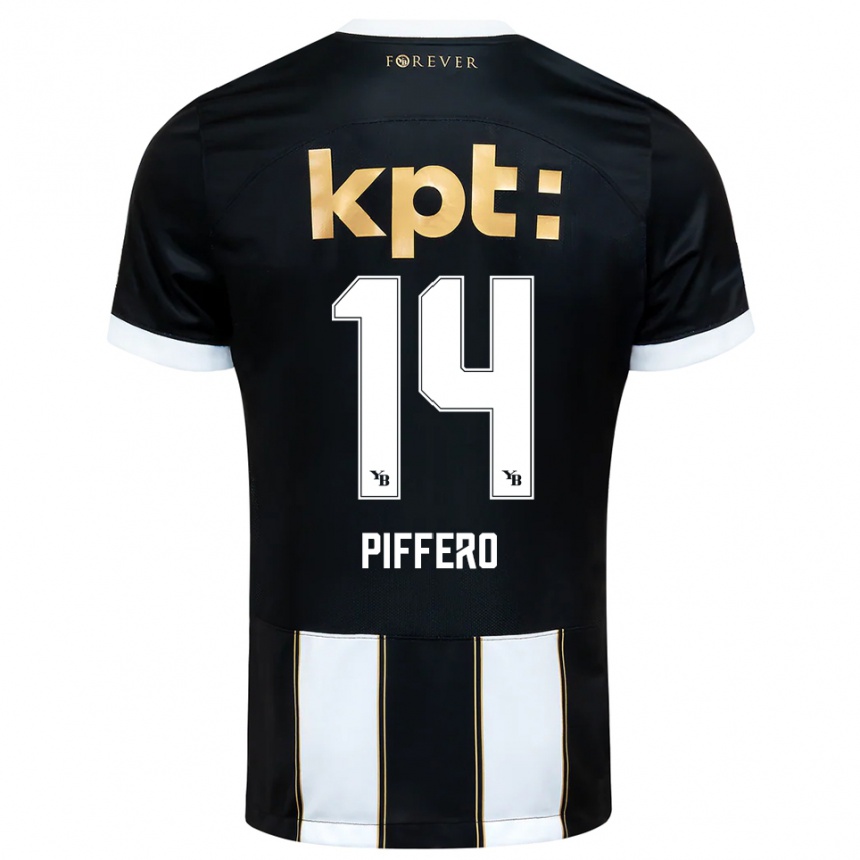 נשים כדורגל דייוויד פייטרו פיפרו #14 שחור לבן הרחק ג'רזי 2025/26