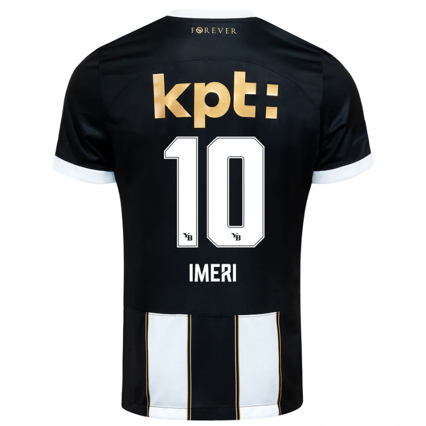 נשים כדורגל קסטריוט אימרי #10 שחור לבן הרחק ג'רזי 2025/26