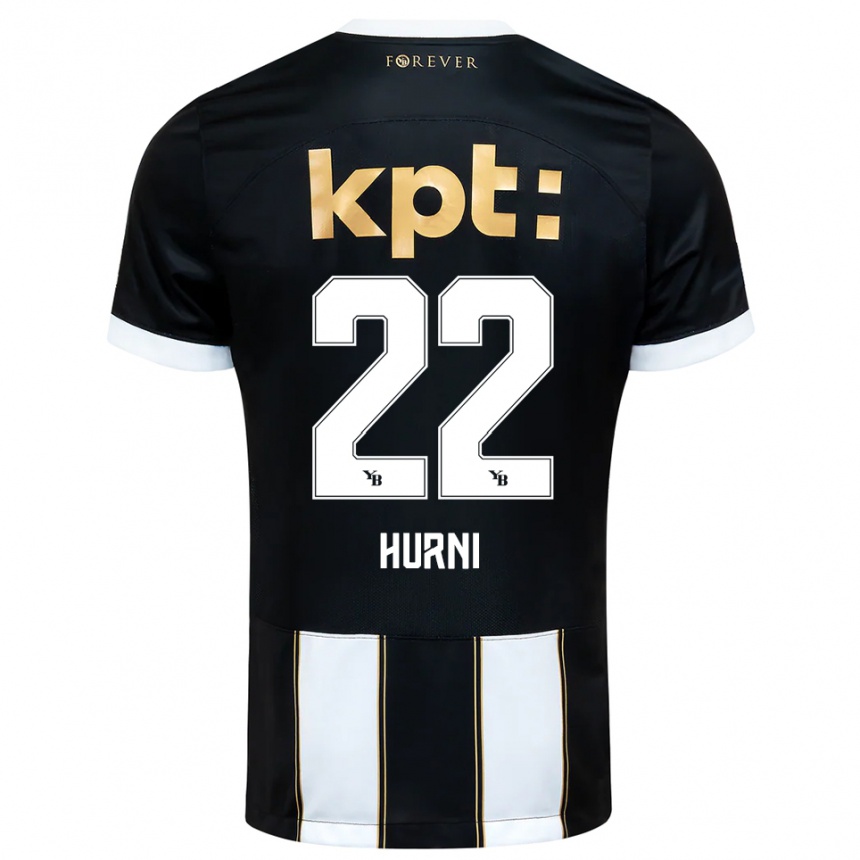 נשים כדורגל תאיס הורני #22 שחור לבן הרחק ג'רזי 2025/26