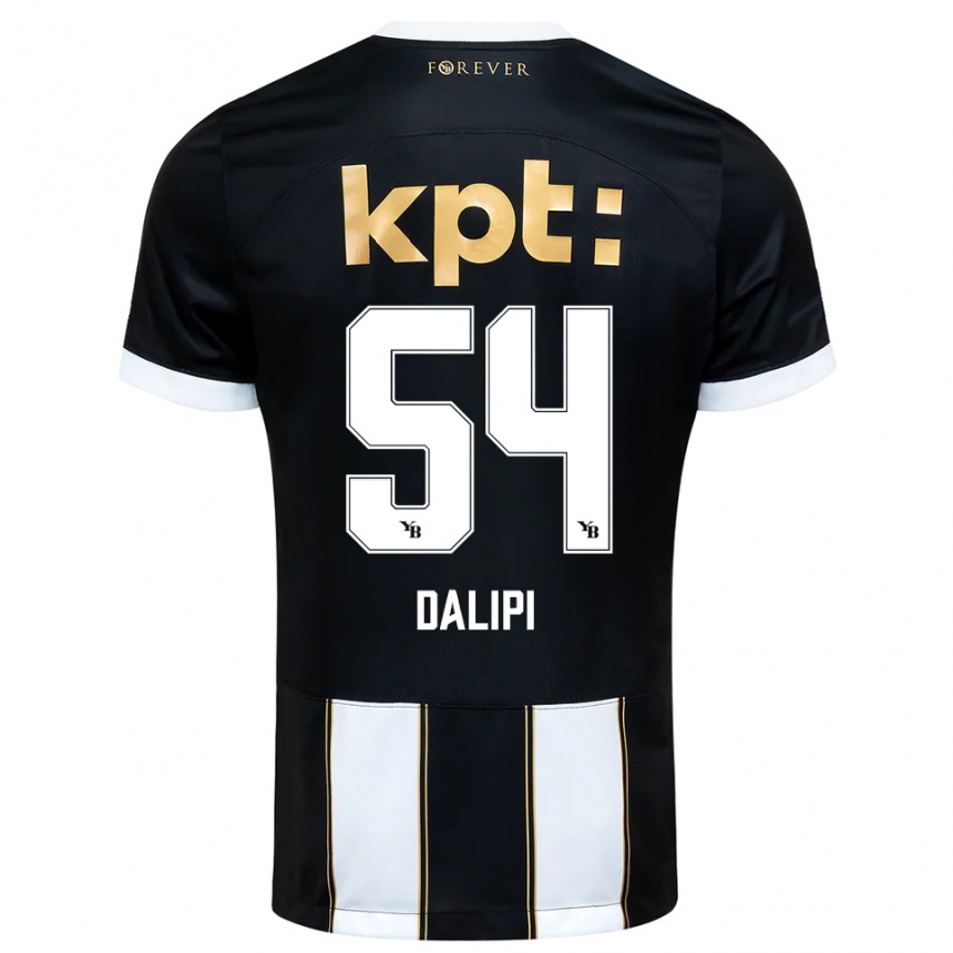 נשים כדורגל לוטפי דליפי #54 שחור לבן הרחק ג'רזי 2025/26