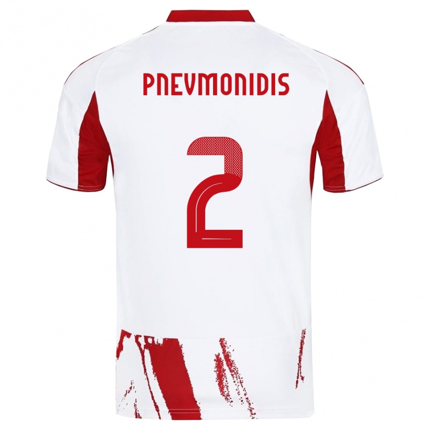 נשים כדורגל Stavros Pnevmonidis #2 לבן אדום הרחק ג'רזי 2025/26