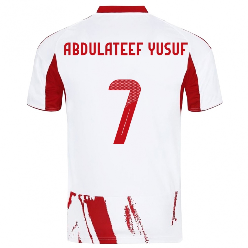 נשים כדורגל יוסוף עבדולטייף טאייה #7 לבן אדום הרחק ג'רזי 2025/26