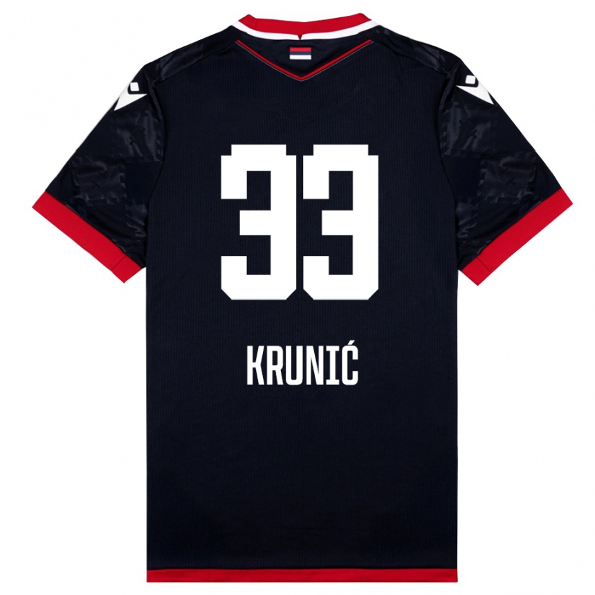 נשים כדורגל רדה קרוניץ' #33 שחור אדום הרחק ג'רזי 2025/26