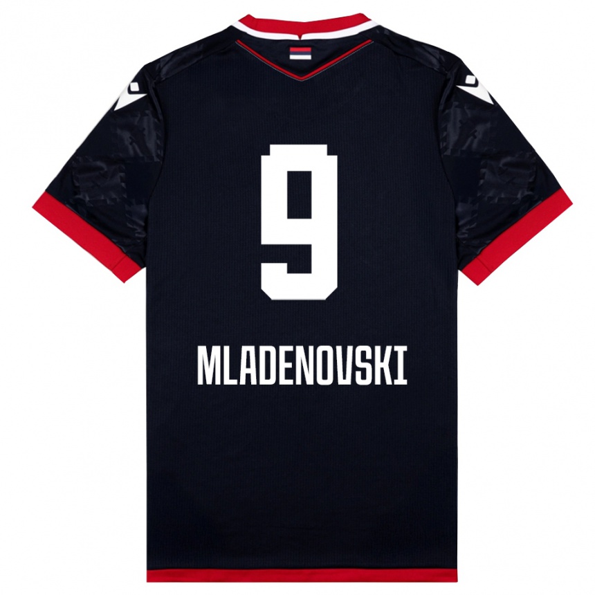 נשים כדורגל סטפן מלאדנובסקי #9 שחור אדום הרחק ג'רזי 2025/26