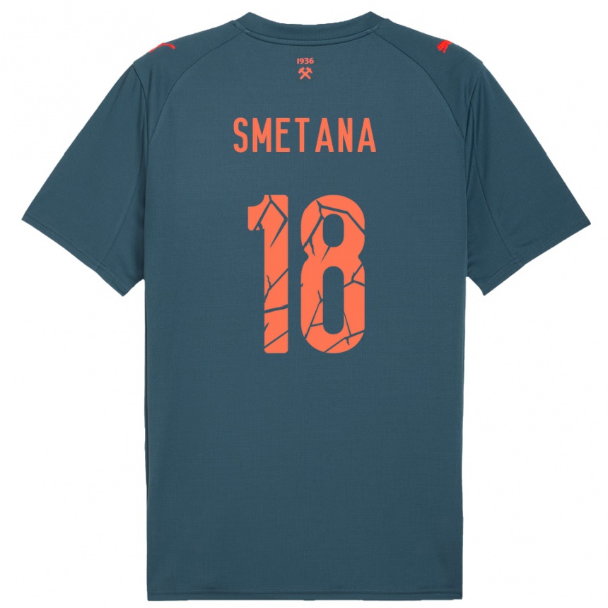 נשים כדורגל דני סמטנה #18 כחול נייבי אדום הרחק ג'רזי 2025/26