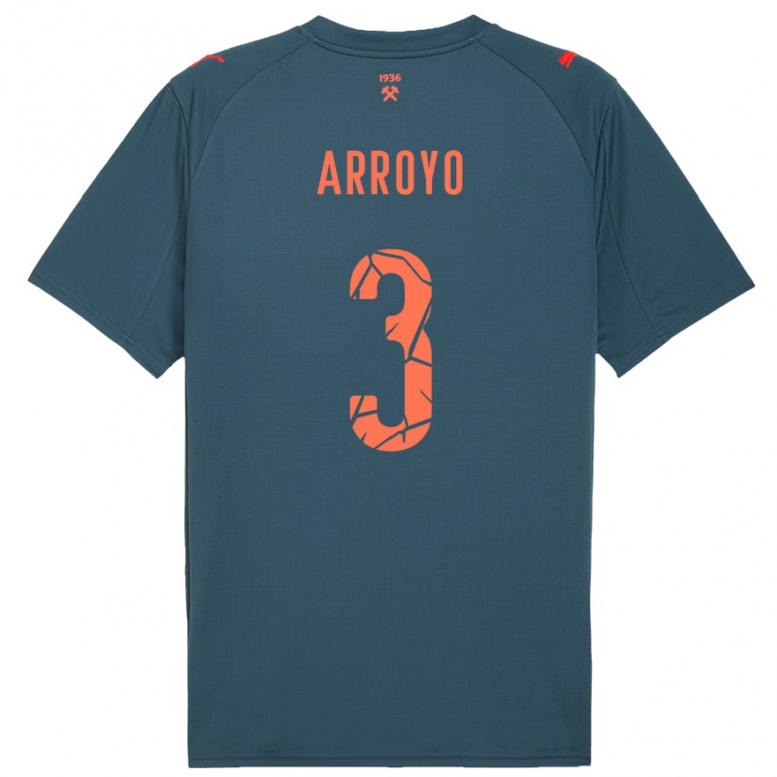 נשים כדורגל Diego Arroyo #3 כחול נייבי אדום הרחק ג'רזי 2025/26