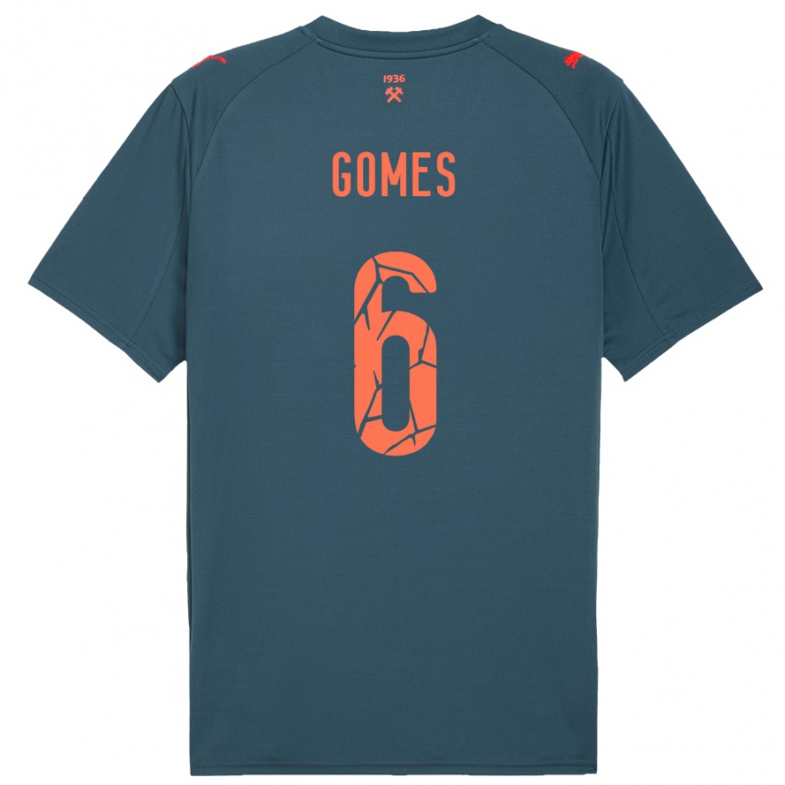 נשים כדורגל מרלון גומס קלאודינו #6 כחול נייבי אדום הרחק ג'רזי 2025/26