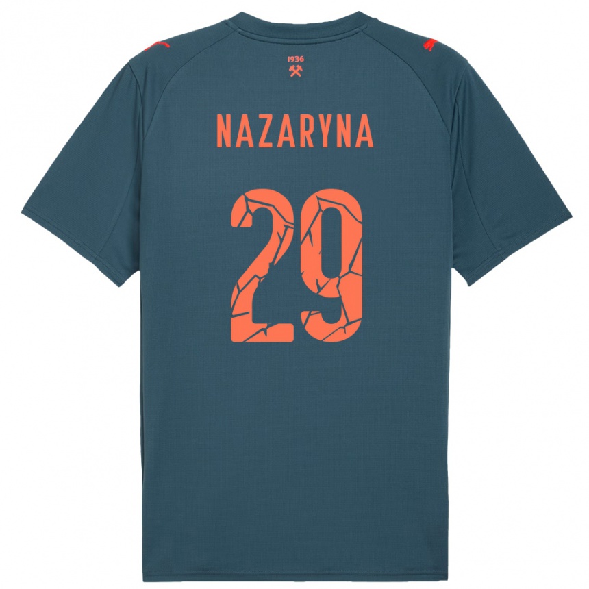 נשים כדורגל יגור נזרינה #29 כחול נייבי אדום הרחק ג'רזי 2025/26