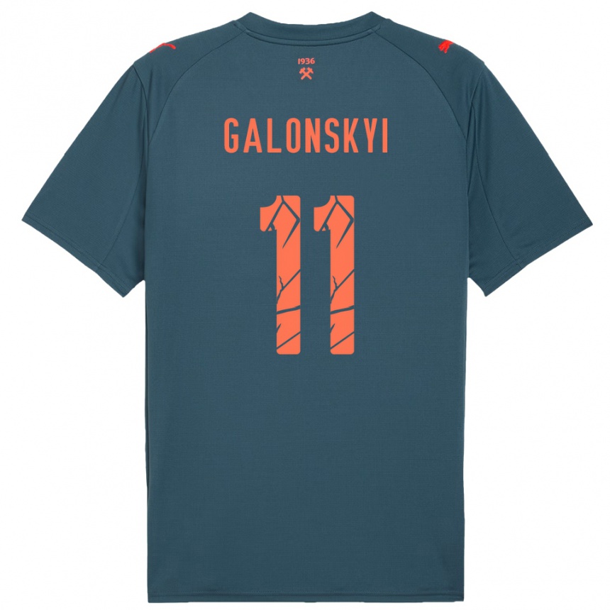 נשים כדורגל Valentyn Galonskyi #11 כחול נייבי אדום הרחק ג'רזי 2025/26