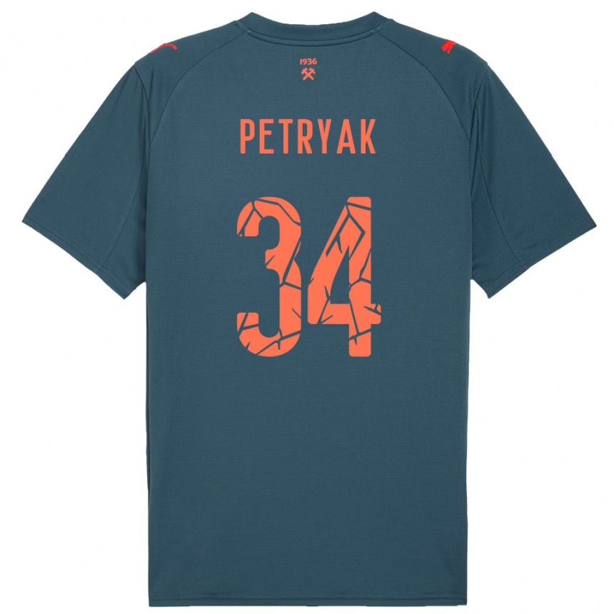 נשים כדורגל איוון פטריאק #34 כחול נייבי אדום הרחק ג'רזי 2025/26