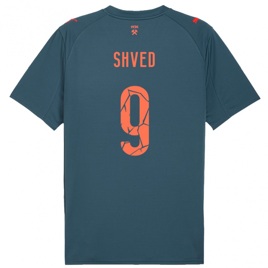 נשים כדורגל מריאן שבד #9 כחול נייבי אדום הרחק ג'רזי 2025/26