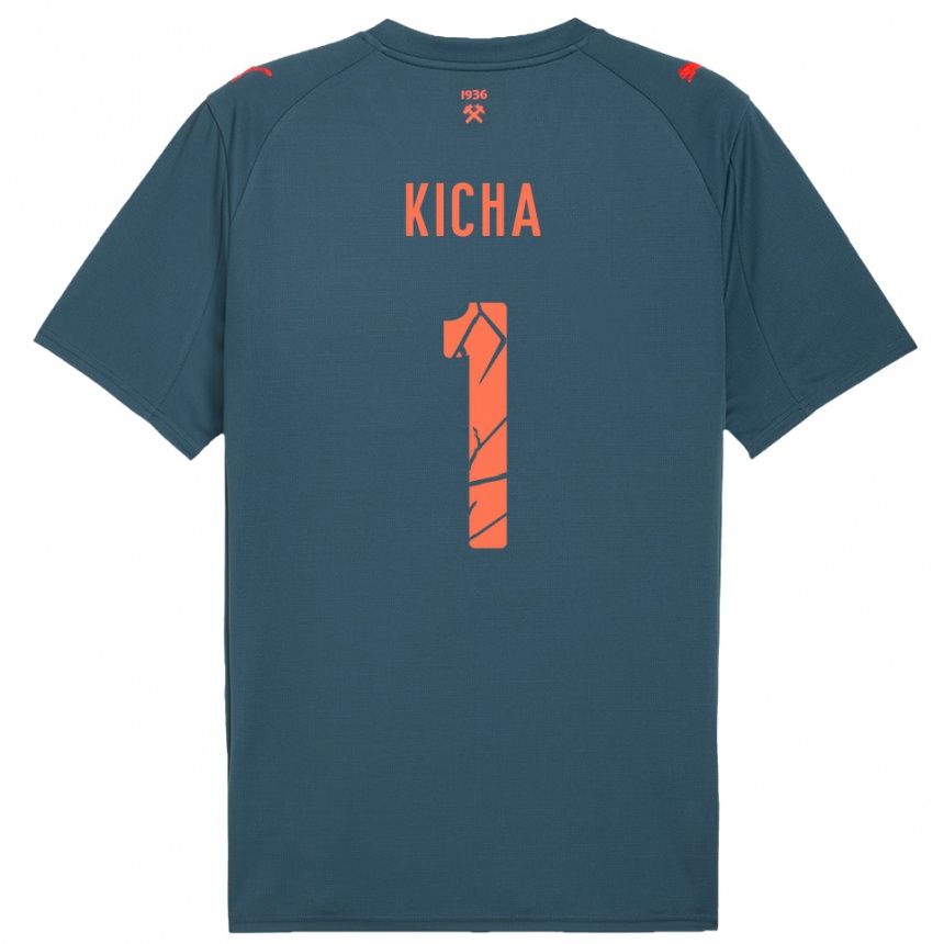 נשים כדורגל Tymofiy Kicha #1 כחול נייבי אדום הרחק ג'רזי 2025/26