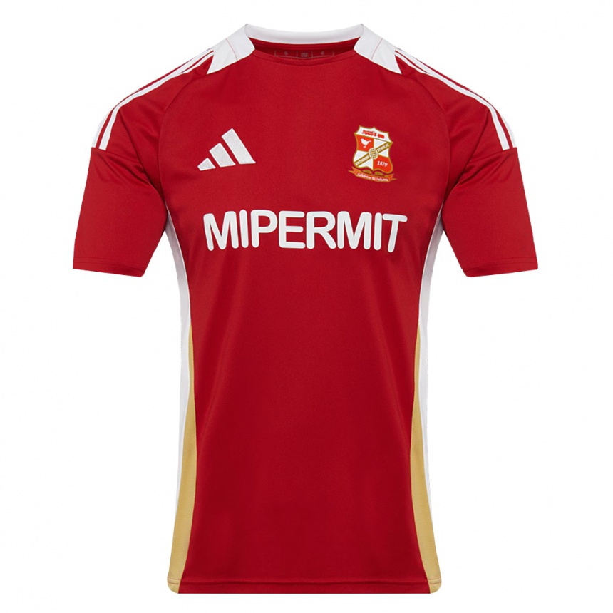 ילדים כדורגל Botan Ameen #17 אדום לבן זהב ג'רזי ביתית 2025/26