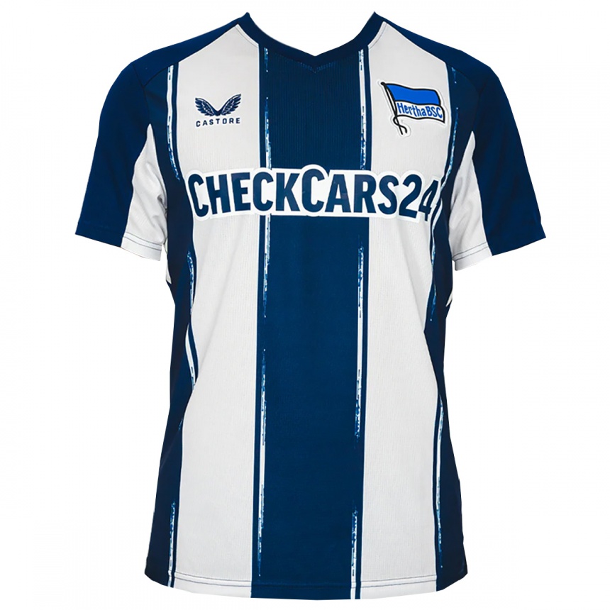 ילדים כדורגל אליג׳אס אנסטסיוס אסלנידיס #17 לבן כחול ג'רזי ביתית 2025/26