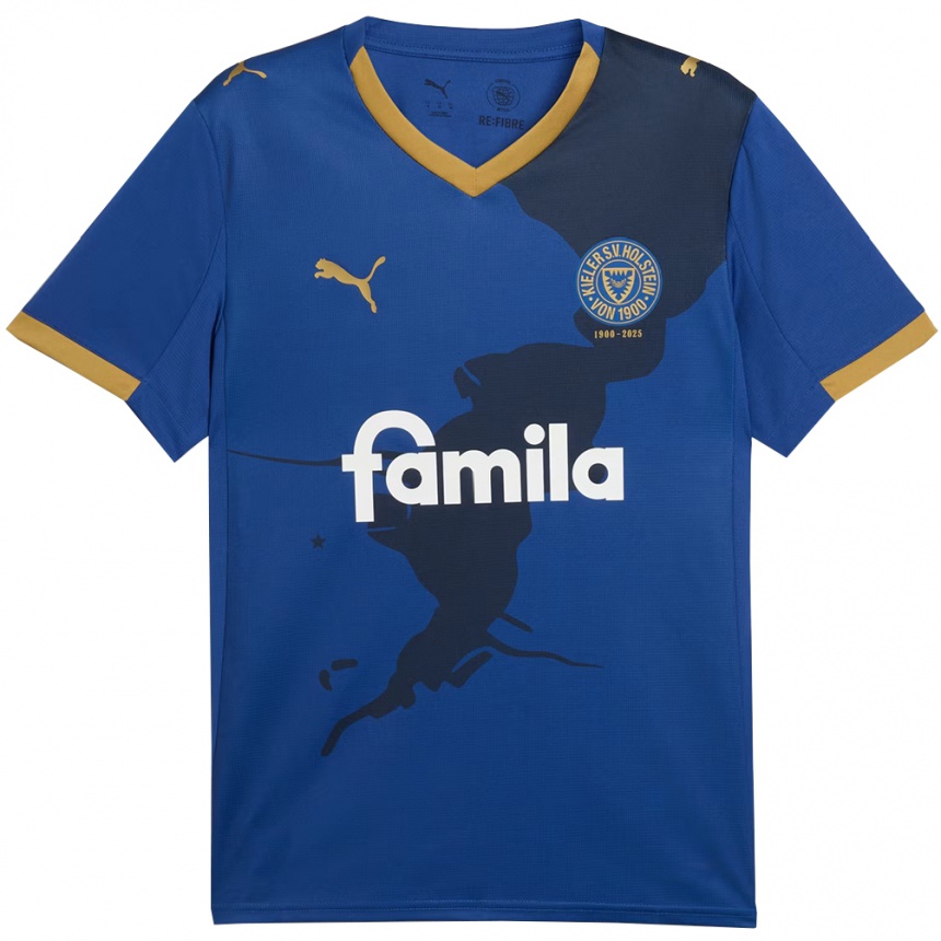 ילדים כדורגל מקסימיליאן שמיץ #10 כחול זהב ג'רזי ביתית 2025/26 ילדים כדורגל מקסימיליאן שמיץ #10 כחול זהב ג'רזי ביתית 2025/26