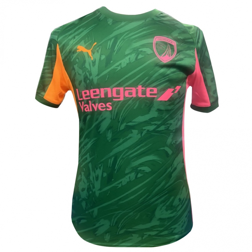 ילדים כדורגל Kurtis England #13 ירוק ורוד כתום חולצת שוער 2025/26