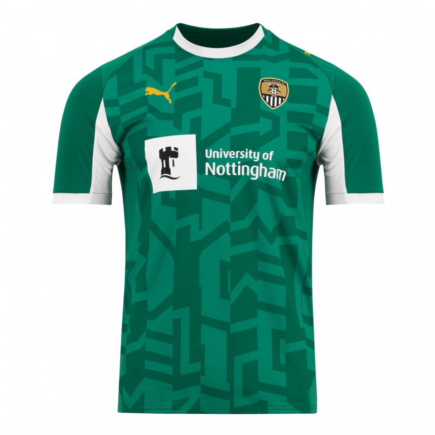 ילדים כדורגל השם שלך #0 ירוק לבן הרחק ג'רזי 2025/26