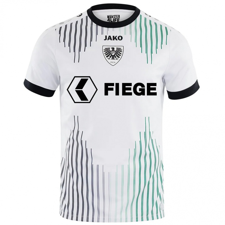 ילדים כדורגל Henri Sieweke #13 לבן שחור הרחק ג'רזי 2025/26 ילדים כדורגל Henri Sieweke #13 לבן שחור הרחק ג'רזי 2025/26