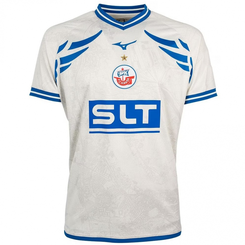 ילדים כדורגל Damian Kolano #8 לבן כחול הרחק ג'רזי 2025/26