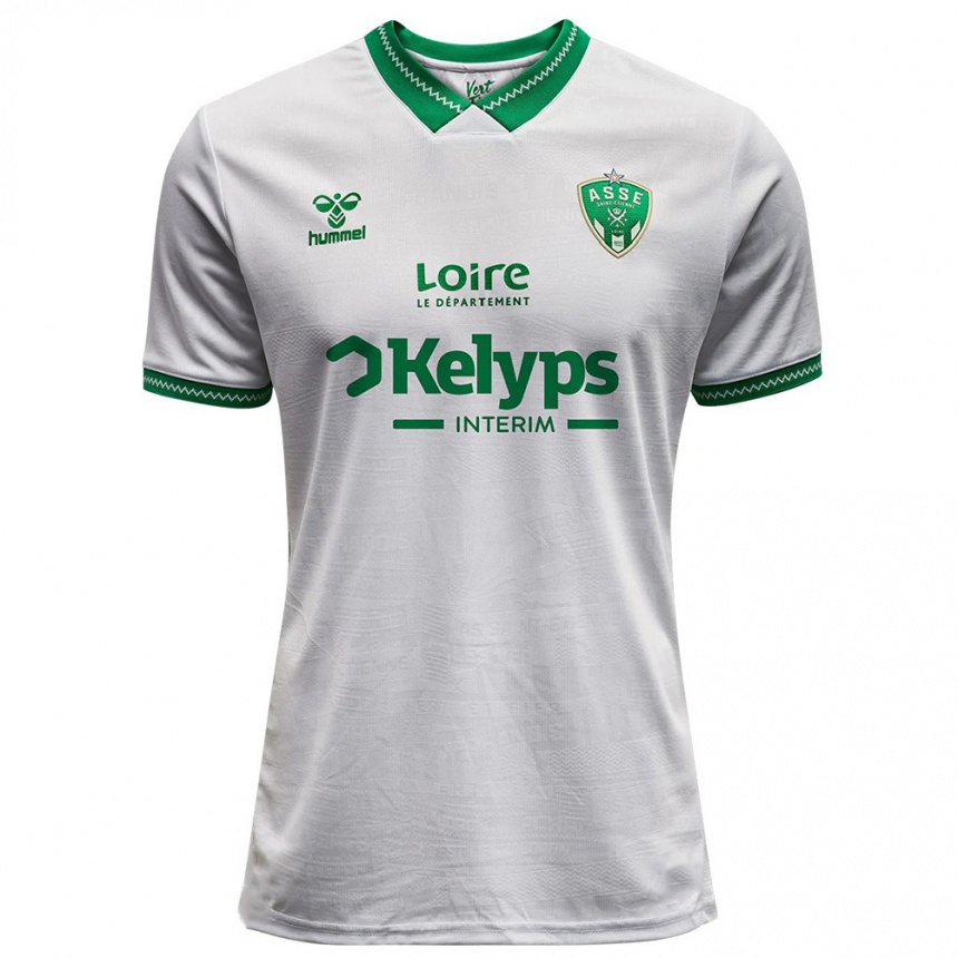 ילדים כדורגל Matéo Houngbo Civier #1 לבן ירוק הרחק ג'רזי 2025/26