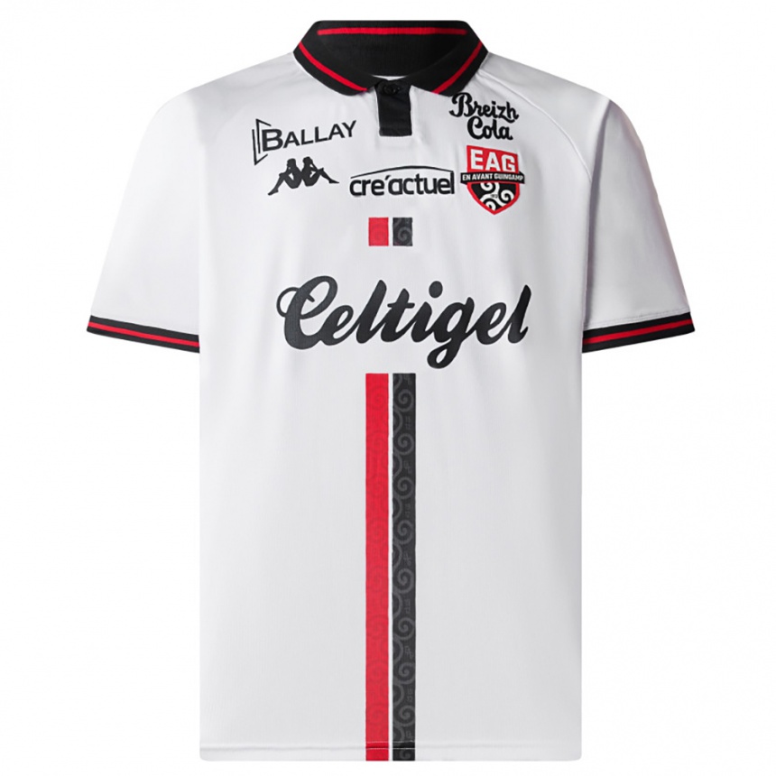 ילדים כדורגל השם שלך #0 לבן אדום הרחק ג'רזי 2025/26