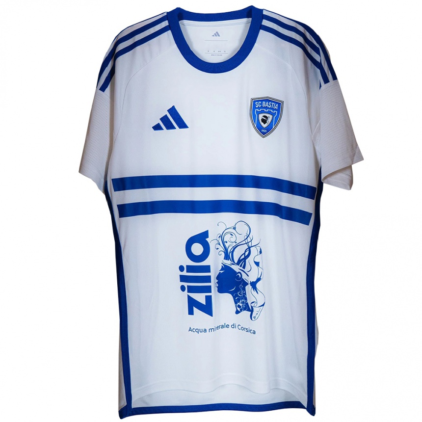 ילדים כדורגל Issa Medini #10 לבן כחול הרחק ג'רזי 2025/26