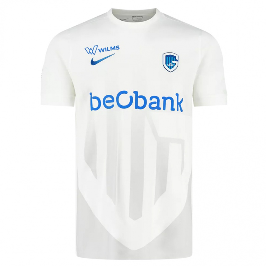 ילדים כדורגל Kobe Van Den Broeck #3 לבן כחול הרחק ג'רזי 2025/26