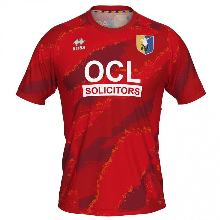 ילדים כדורגל Owen Mason #12 לבן אדום חולצת שוער 2025/26