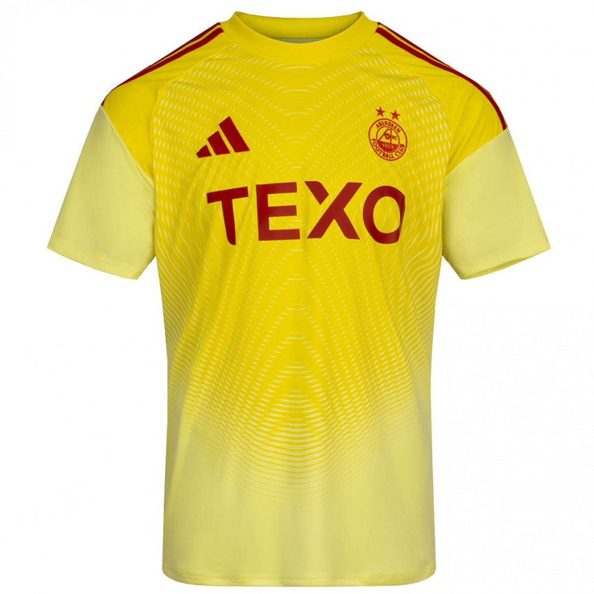 ילדים כדורגל Ethan Thomson #0 אדום צהוב חולצת שוער 2025/26