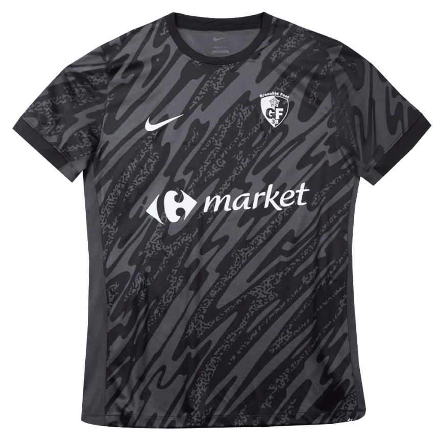 ילדים כדורגל Maxime Pattier #1 שחור אפור חולצת שוער 2025/26