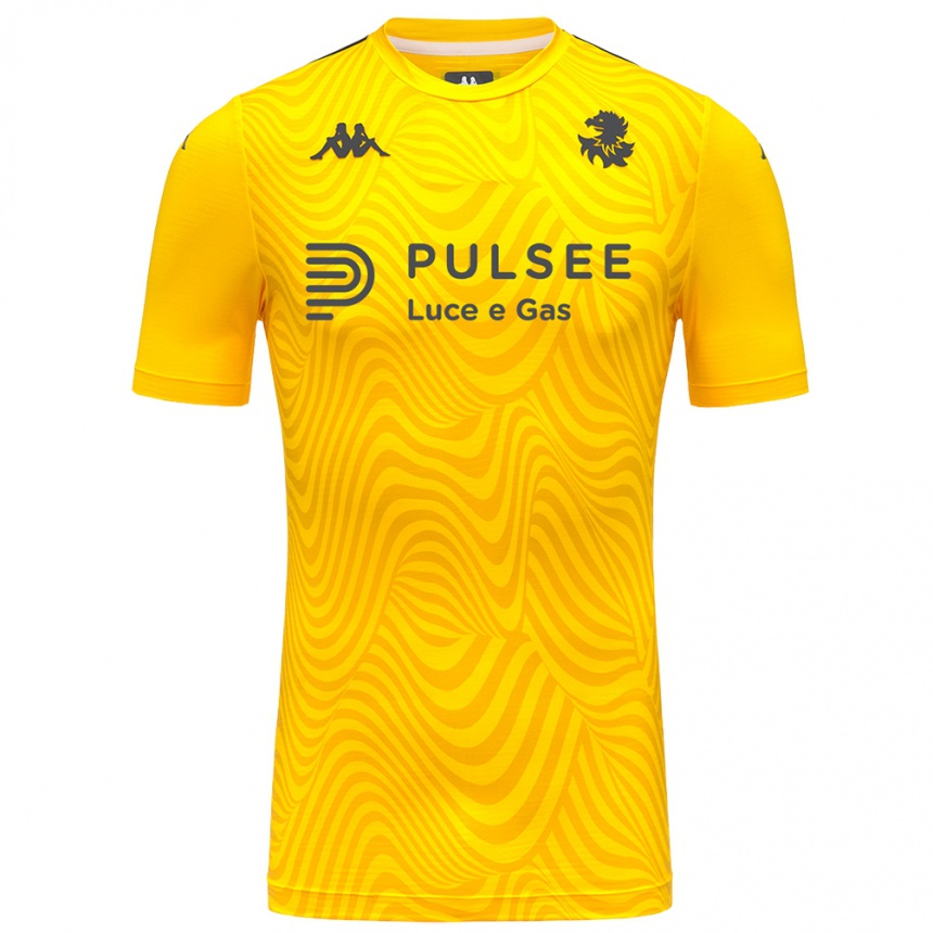 ילדים כדורגל Ernestas Lysionok #1 צהוב כהה שחור חולצת שוער 2025/26