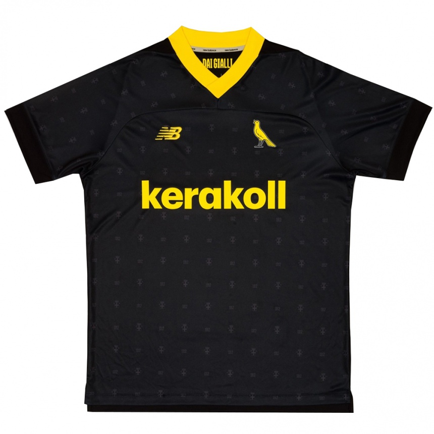 ילדים כדורגל Ferdinand Ugwu #12 שחור צהוב חולצת שוער 2025/26