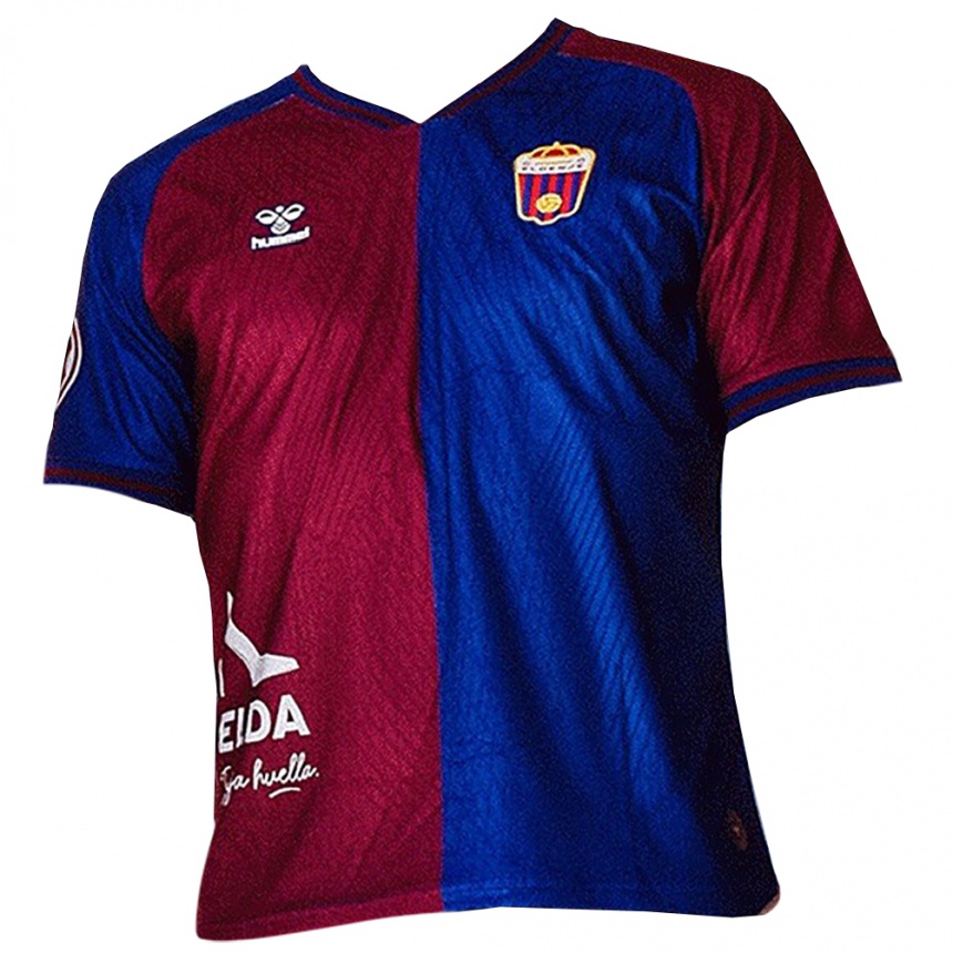 גברים כדורגל Álex Serradell #4 כחול אדום ג'רזי ביתית 2025/26 גברים כדורגל Álex Serradell #4 כחול אדום ג'רזי ביתית 2025/26