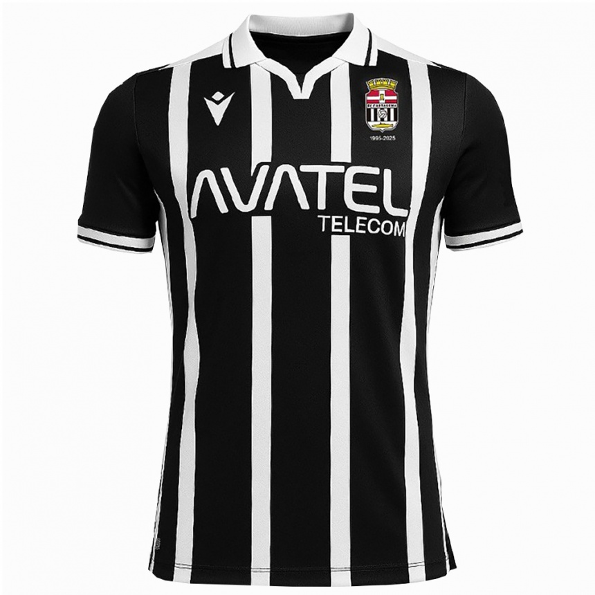 גברים כדורגל Alejandro Fidalgo #6 שחור לבן ג'רזי ביתית 2025/26