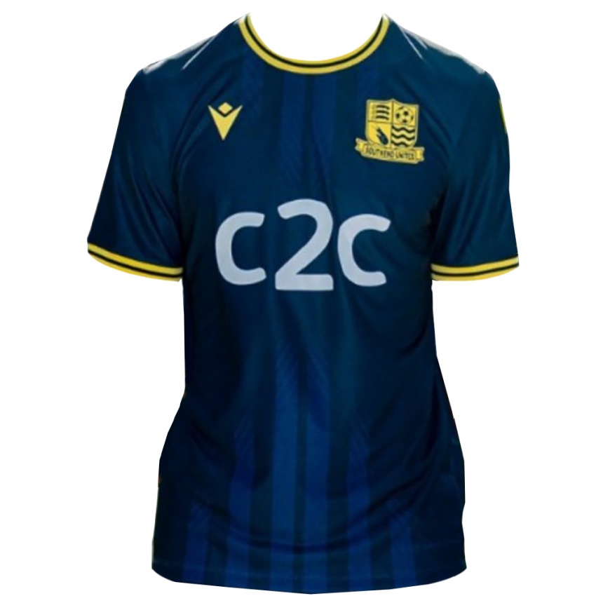 גברים כדורגל George Wind #4 כחול נייבי צהוב ג'רזי ביתית 2025/26 גברים כדורגל George Wind #4 כחול נייבי צהוב ג'רזי ביתית 2025/26