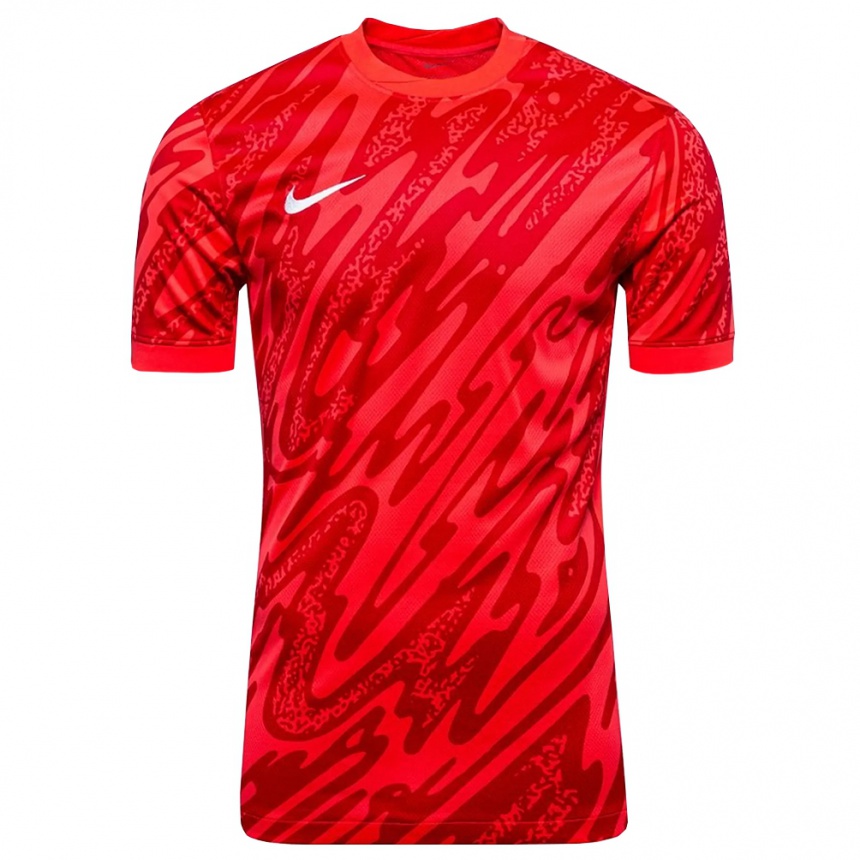 גברים כדורגל Jonas Pohl #28 אדום לבן חולצת שוער 2025/26 גברים כדורגל Jonas Pohl #28 אדום לבן חולצת שוער 2025/26