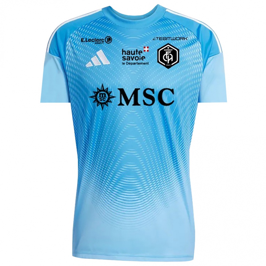 גברים כדורגל פלוריאן אסקלס #1 לבן כחול שמיים חולצת שוער 2025/26