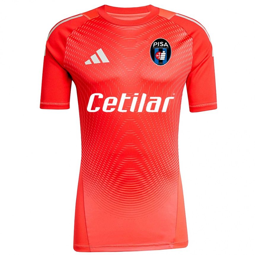 גברים כדורגל Giacomo Baglini #1 לבן אדום חולצת שוער 2025/26