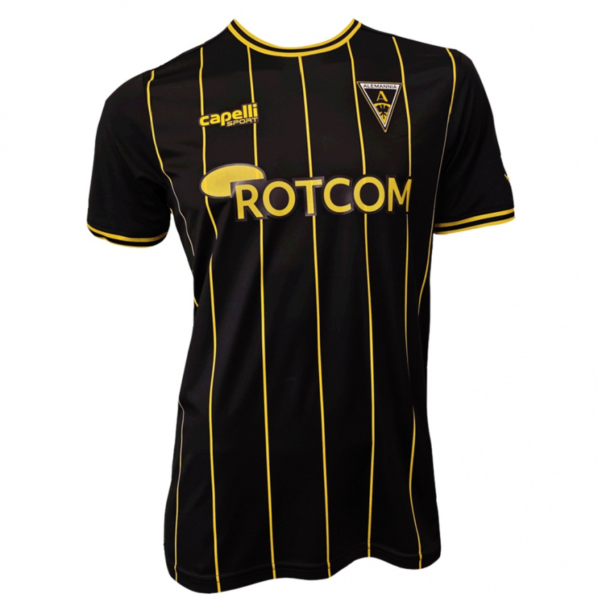 גברים כדורגל יוהאן דאומי נאפי #3 שחור צהוב הרחק ג'רזי 2025/26 גברים כדורגל יוהאן דאומי נאפי #3 שחור צהוב הרחק ג'רזי 2025/26