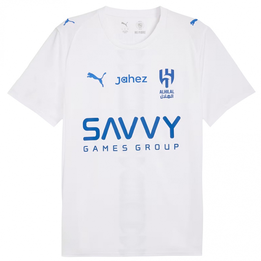 גברים כדורגל Suhayb Al-Zaid #44 לבן כחול הרחק ג'רזי 2025/26 גברים כדורגל Suhayb Al-Zaid #44 לבן כחול הרחק ג'רזי 2025/26