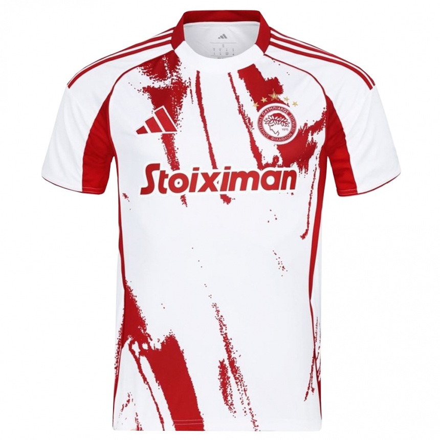 גברים כדורגל Konstantin Plish #8 לבן אדום הרחק ג'רזי 2025/26