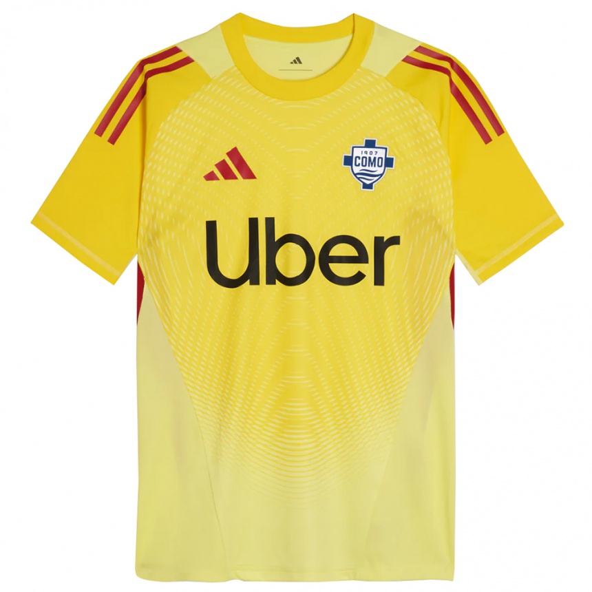 גברים כדורגל Daniel Ossino #0 צהוב בהיר שחור חולצת שוער 2025/26