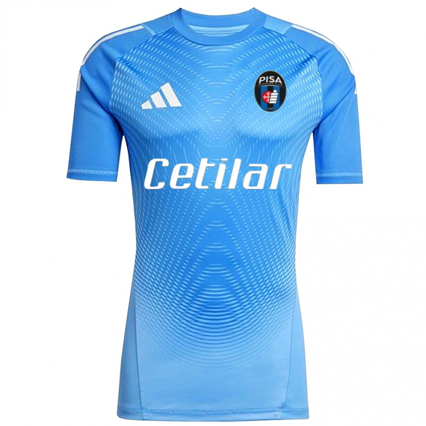 גברים כדורגל Luca Degl'Innocenti #0 תכלת לבן חולצת שוער 2025/26