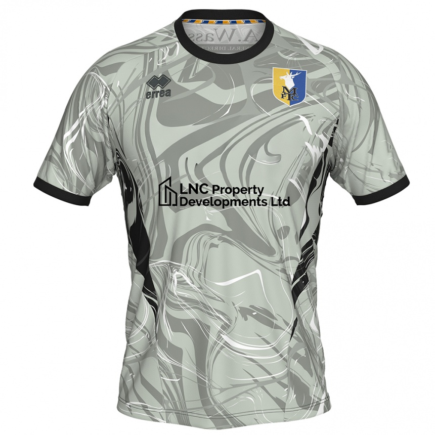 גברים כדורגל ליאם רוברטס #1 שחור אפור בהיר חולצת שוער 2025/26