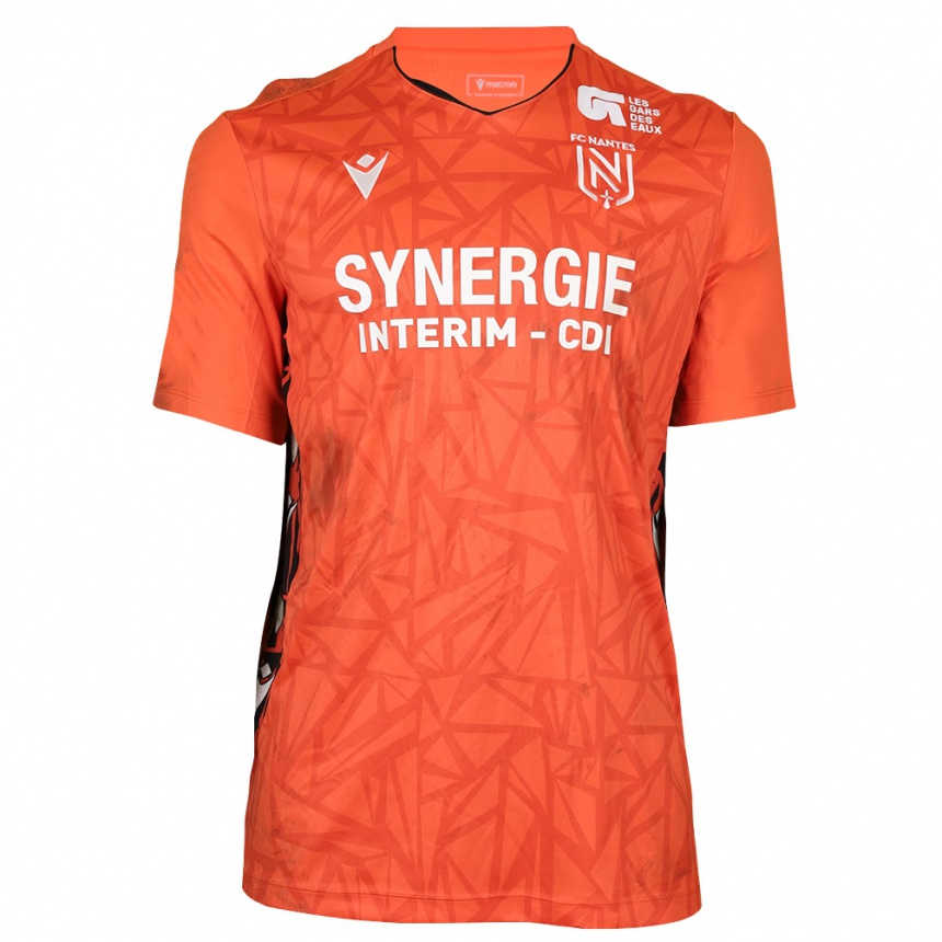 גברים כדורגל Lisa Lebrun #40 כתום לבן חולצת שוער 2025/26