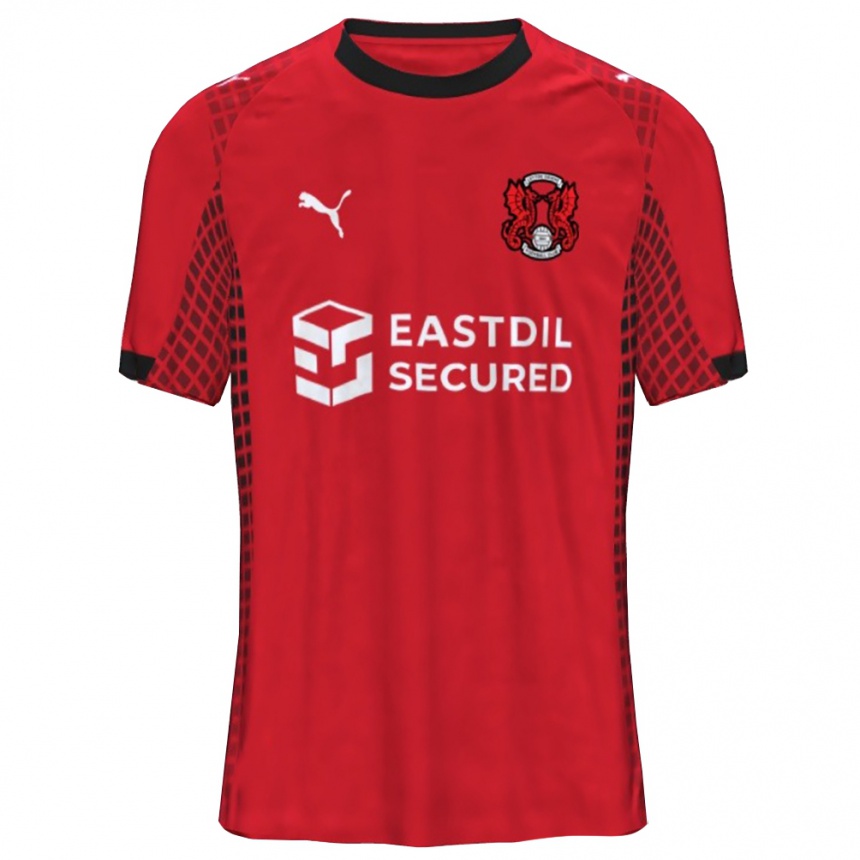 נשים כדורגל Brandon Cooper #6 אדום שחור ג'רזי ביתית 2025/26 נשים כדורגל Brandon Cooper #6 אדום שחור ג'רזי ביתית 2025/26