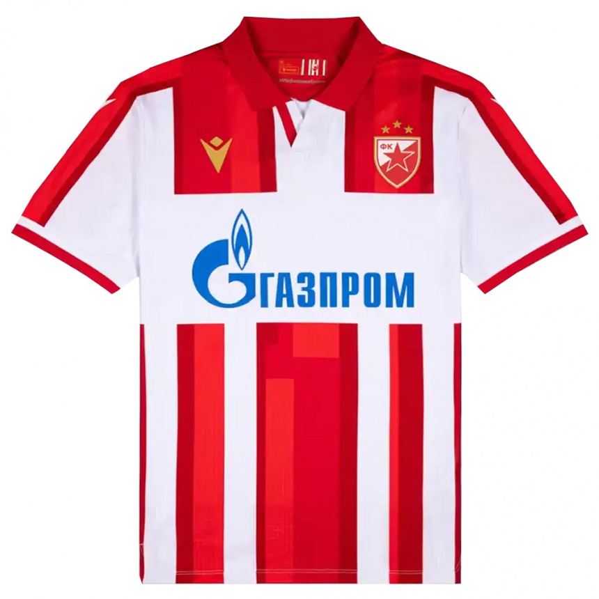 נשים כדורגל מרקו ארנאוטוביץ' #89 אדום לבן ג'רזי ביתית 2025/26 נשים כדורגל מרקו ארנאוטוביץ' #89 אדום לבן ג'רזי ביתית 2025/26