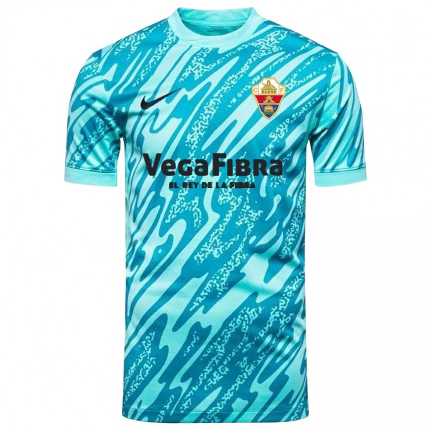 נשים כדורגל María Rocamora Díaz #13 כחול שמיים לבן חולצת שוער 2025/26