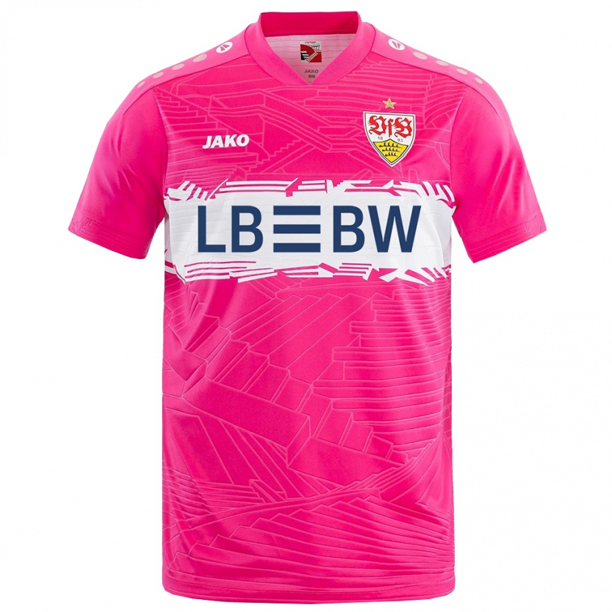 נשים כדורגל פלוריאן פסקל הלשטרן #44 שחור ורוד עמוק חולצת שוער 2025/26