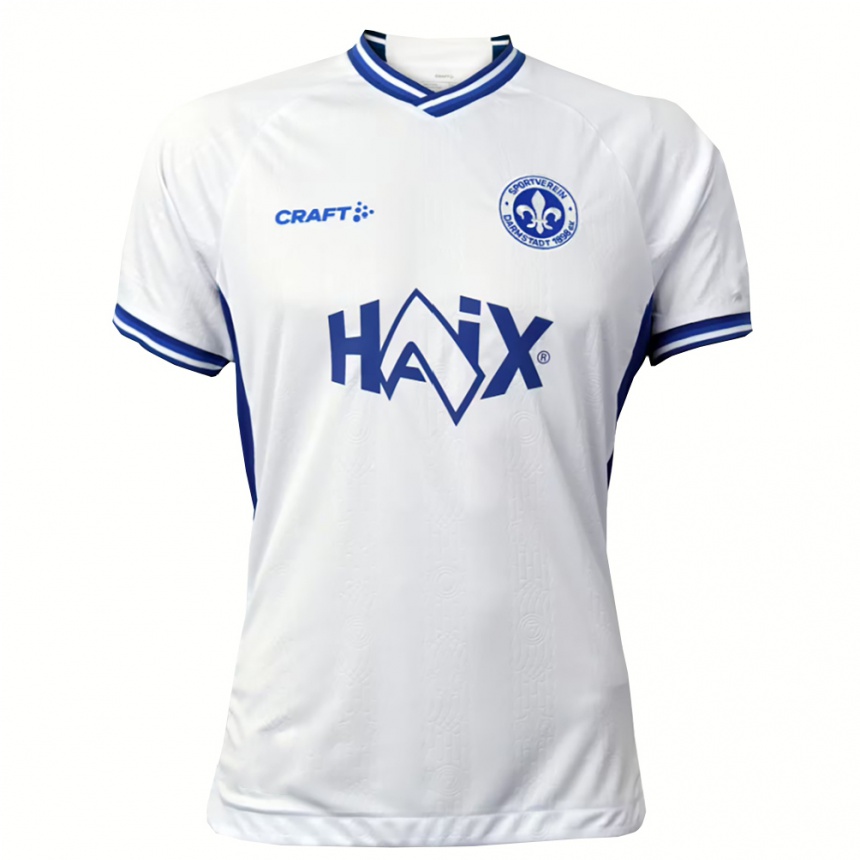 נשים כדורגל Florian Cichonski #4 לבן כחול הרחק ג'רזי 2025/26